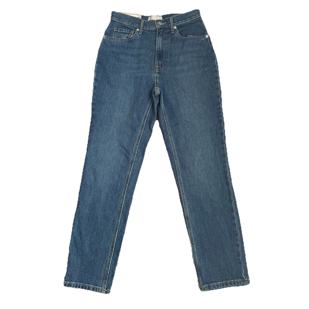 Everlane The Cheeky Jean‎ Size 27 R Straight Leg Button Fly Medium Wash NEW